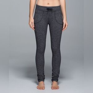 Lululemon Skinny Will Pant *Full-On Luon Giant Herringbone Black Heathered Blac